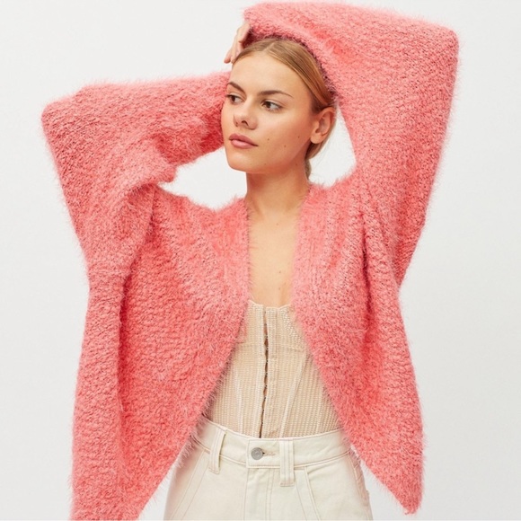 Urban Outfitters Sweaters - Urban Outfitters Pink Riona Open Front Cardigan Sweater NWT Size Small